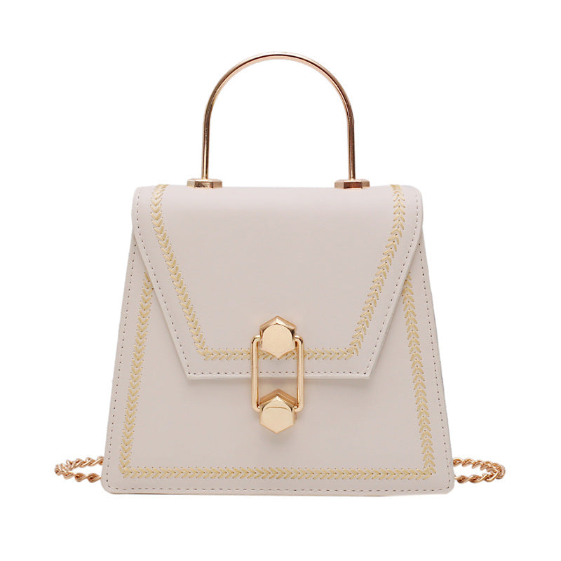Chain Strap Shoulder Bag - Small Square Design with Chain Strap