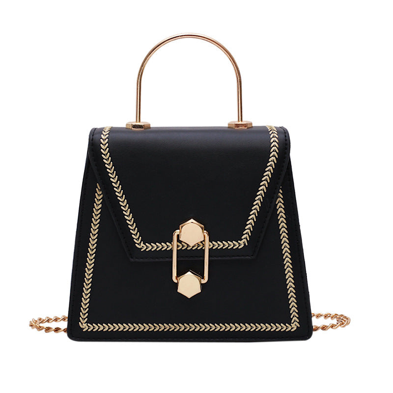 Chain Strap Shoulder Bag - Small Square Design with Chain Strap