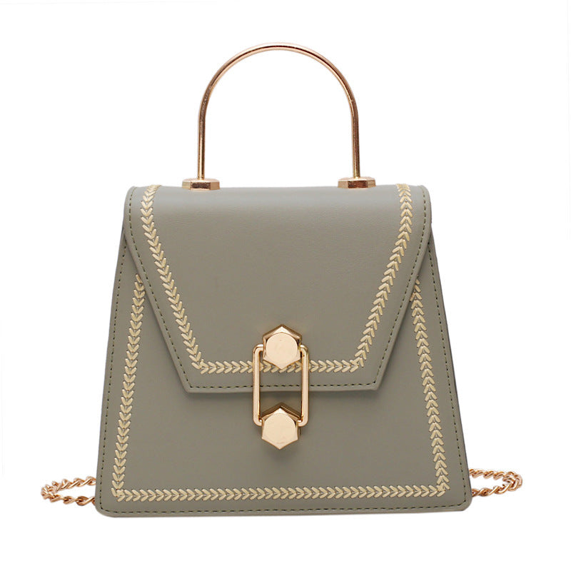 Chain Strap Shoulder Bag - Small Square Design with Chain Strap