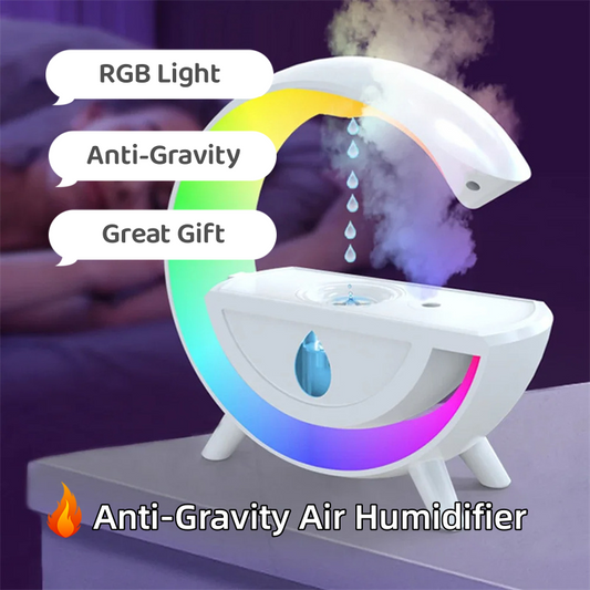 RGB Night Light Water Droplet Sprayer Anti-Gravity Air Humidifier 350ml