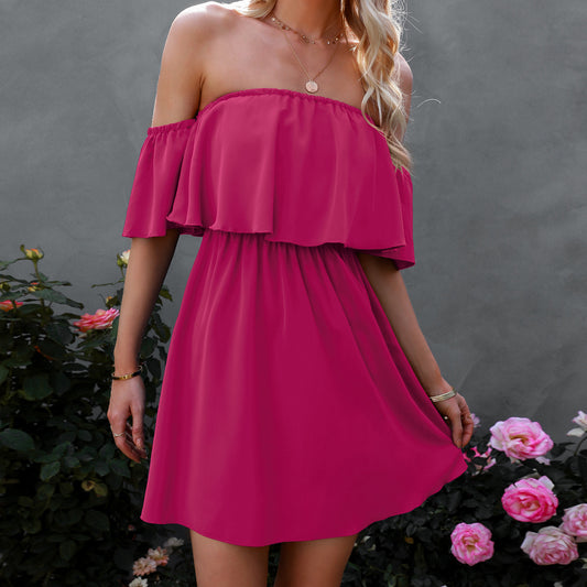 Off-the-Shoulder Flounce Dress