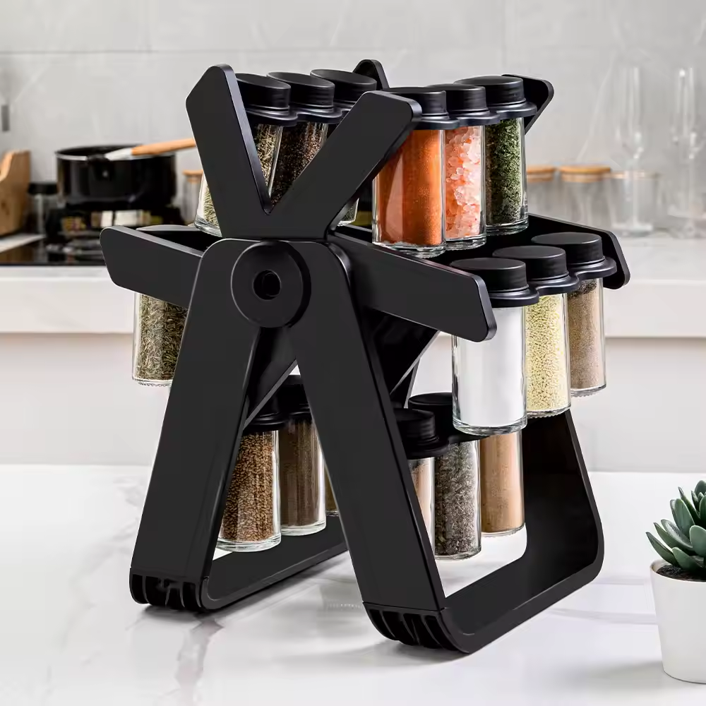 360° Rotating Spice Rack - Countertop Organizer - 18-Piece Spice Set