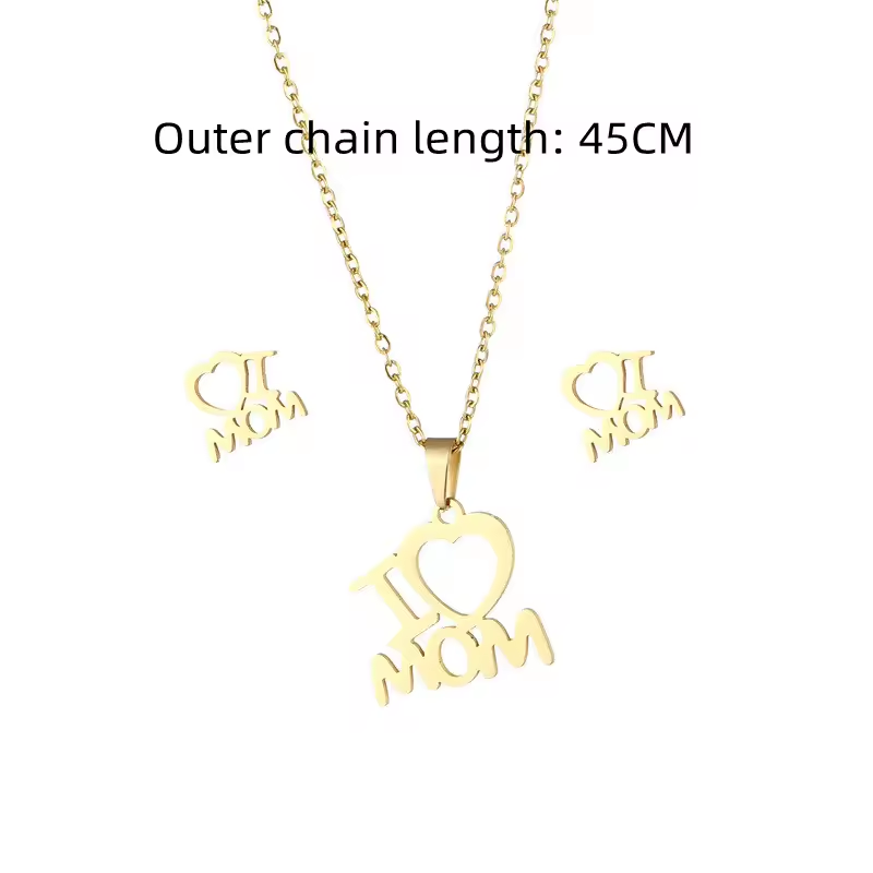 Mother's Day set & Creative Mom Necklace and Earrings Set