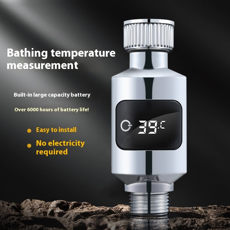 Shower Thermometer, LED Digital Display Waterproof Water Thermometer