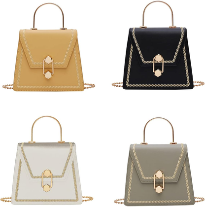 Chain Strap Shoulder Bag - Small Square Design with Chain Strap