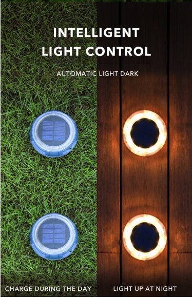 Solar Powered Lawn Lamp Garden Light Courtyard, Step Sensor