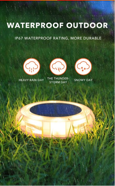 Solar Powered Lawn Lamp Garden Light Courtyard, Step Sensor