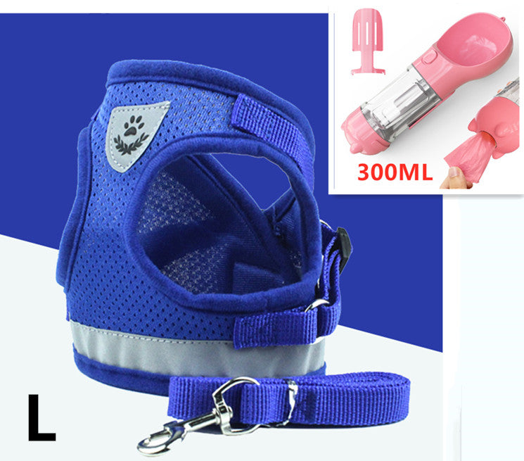 Breathable Mesh Cat Leash with Chest and Back Support