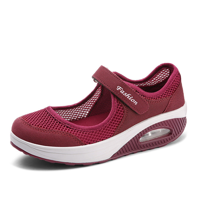 Women's mesh Velcro plus size padded shoes & Velcro shoes