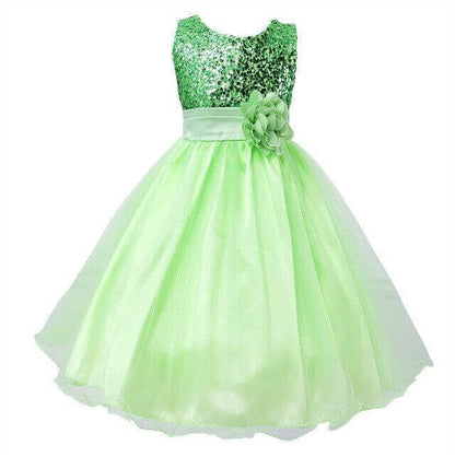 Little Girl Sequins Wedding Princess Dress - Birthday Party Outfit