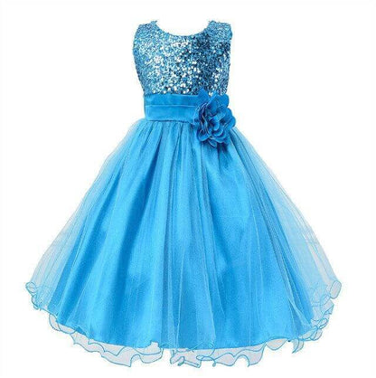 Little Girl Sequins Wedding Princess Dress - Birthday Party Outfit