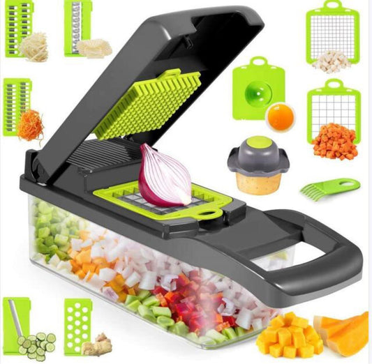 12 In 1 Manual Vegetable Chopper Food Slicer