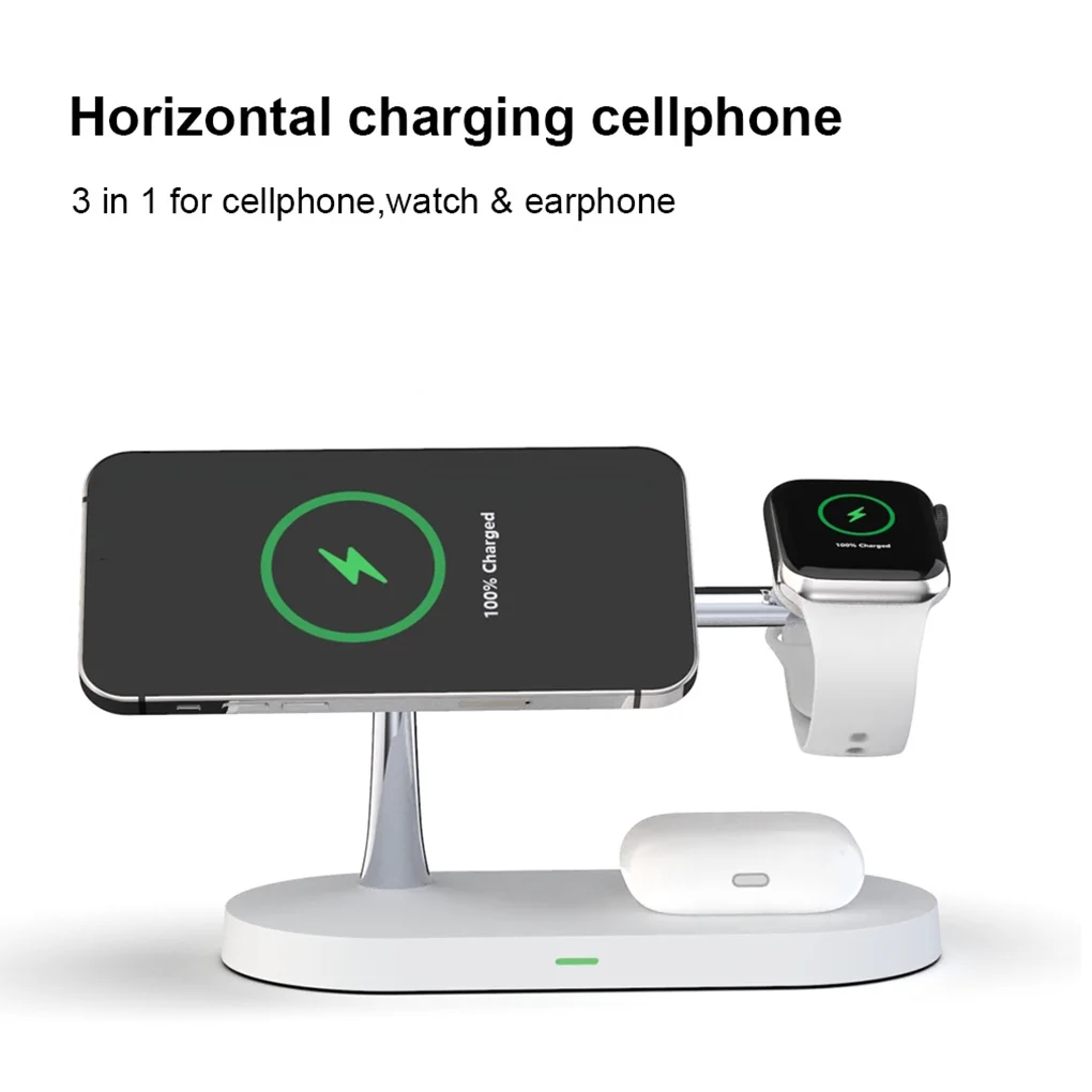 Fast Charging Stand for Watch, Earphone, and Phone - Wireless Charger