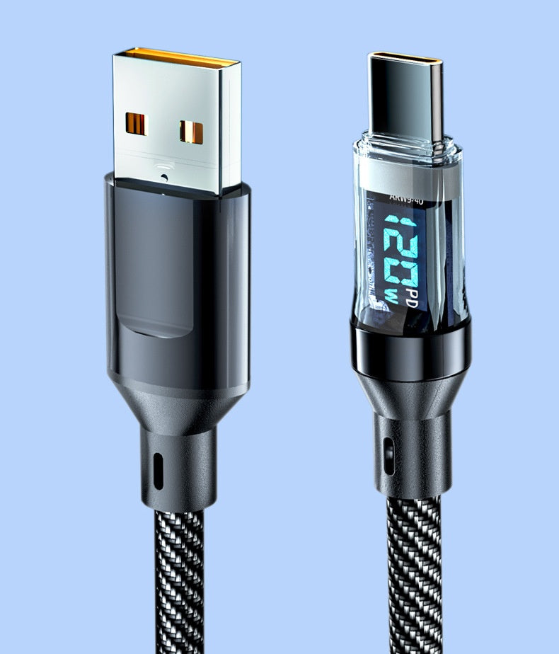 Super Fast Charging Data Cable Fully Compatible with Digital Display