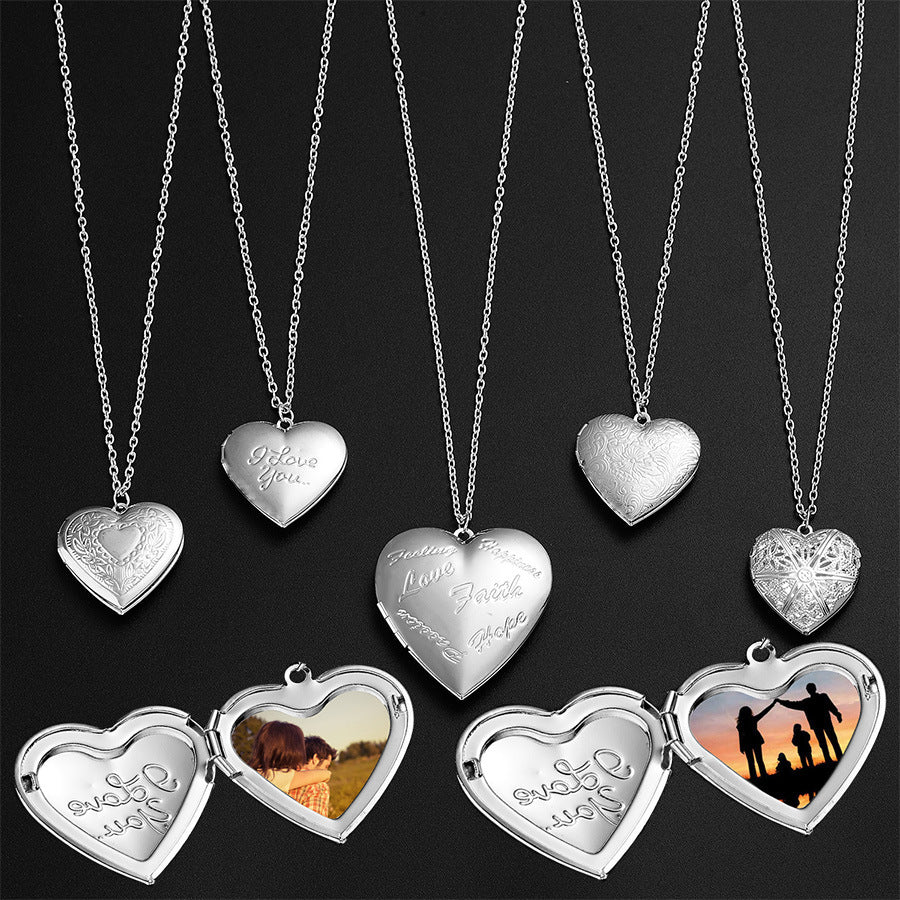 Heart-shaped Photo Frame Necklace