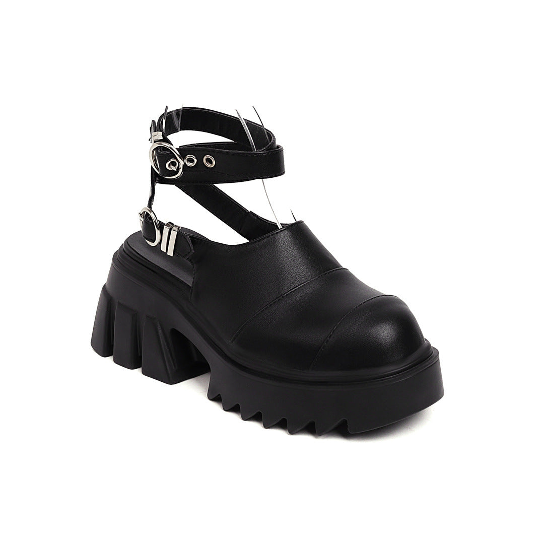 women's Chunky platform buckle shoes & Women Platform Sandelet