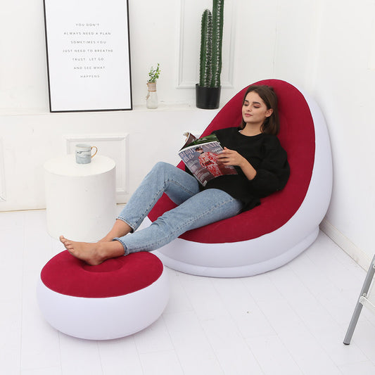 Inflatable Bean Bag Sofa with Manual Pump