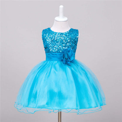 Little Girl Sequins Wedding Princess Dress - Birthday Party Outfit