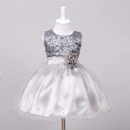 Little Girl Sequins Wedding Princess Dress - Birthday Party Outfit