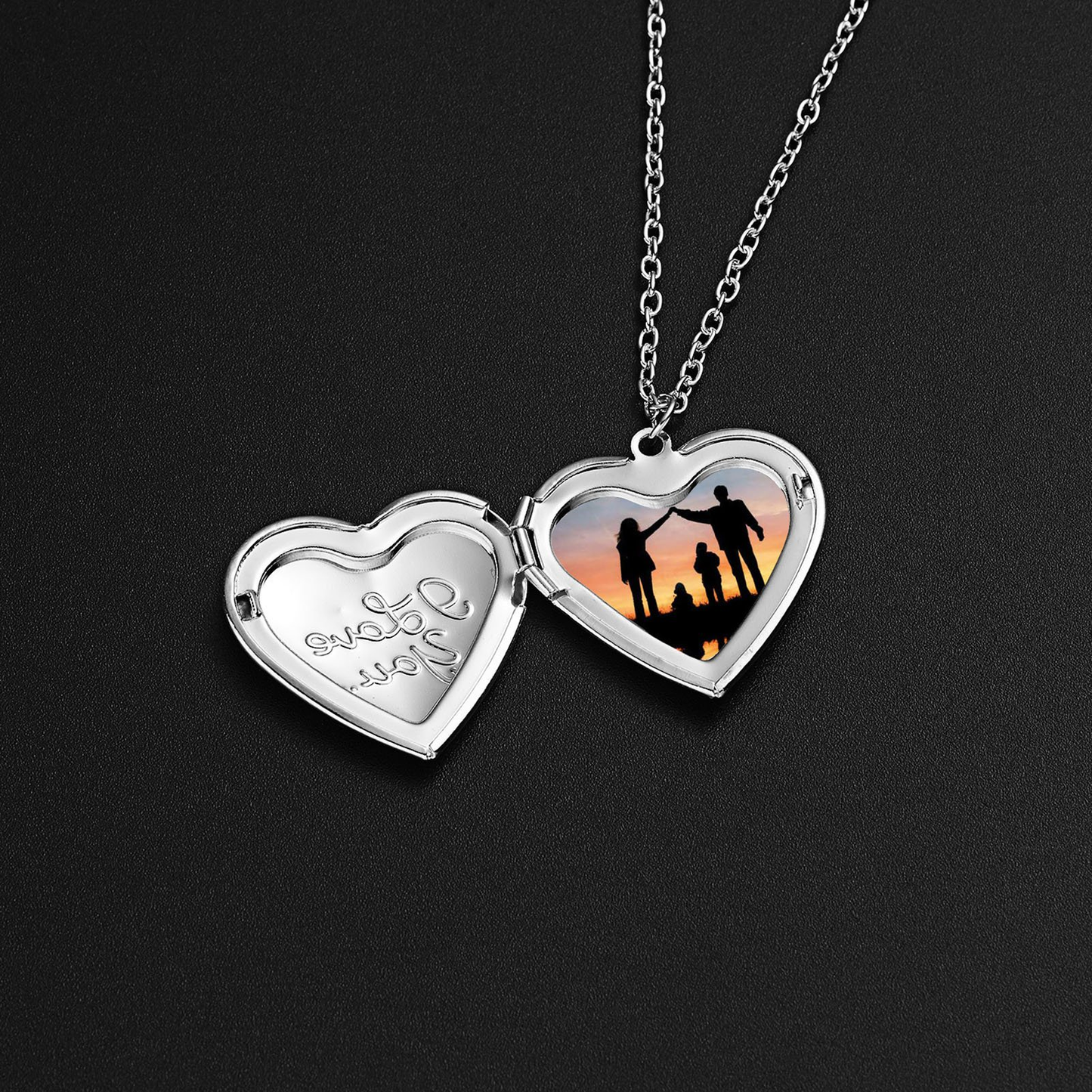 Heart-shaped Photo Frame Necklace