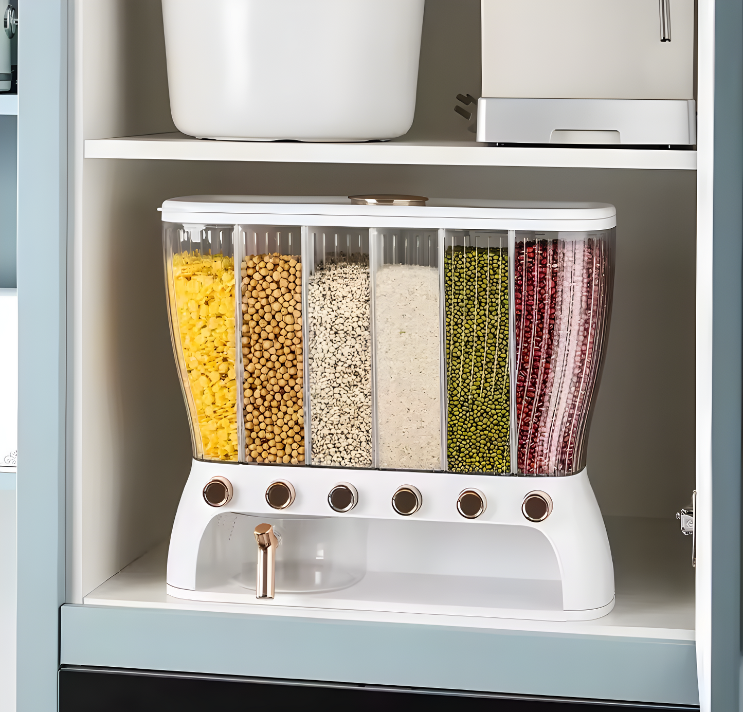 Dry Food Dispenser - Grain Storage Box - Rotating Grain Dispenser