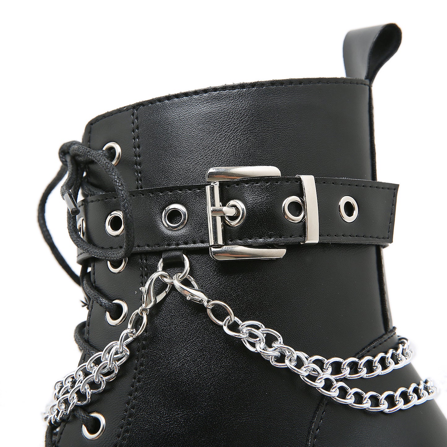 Women's Platform Ankle Boots & Women's Chain PU Leather Boots