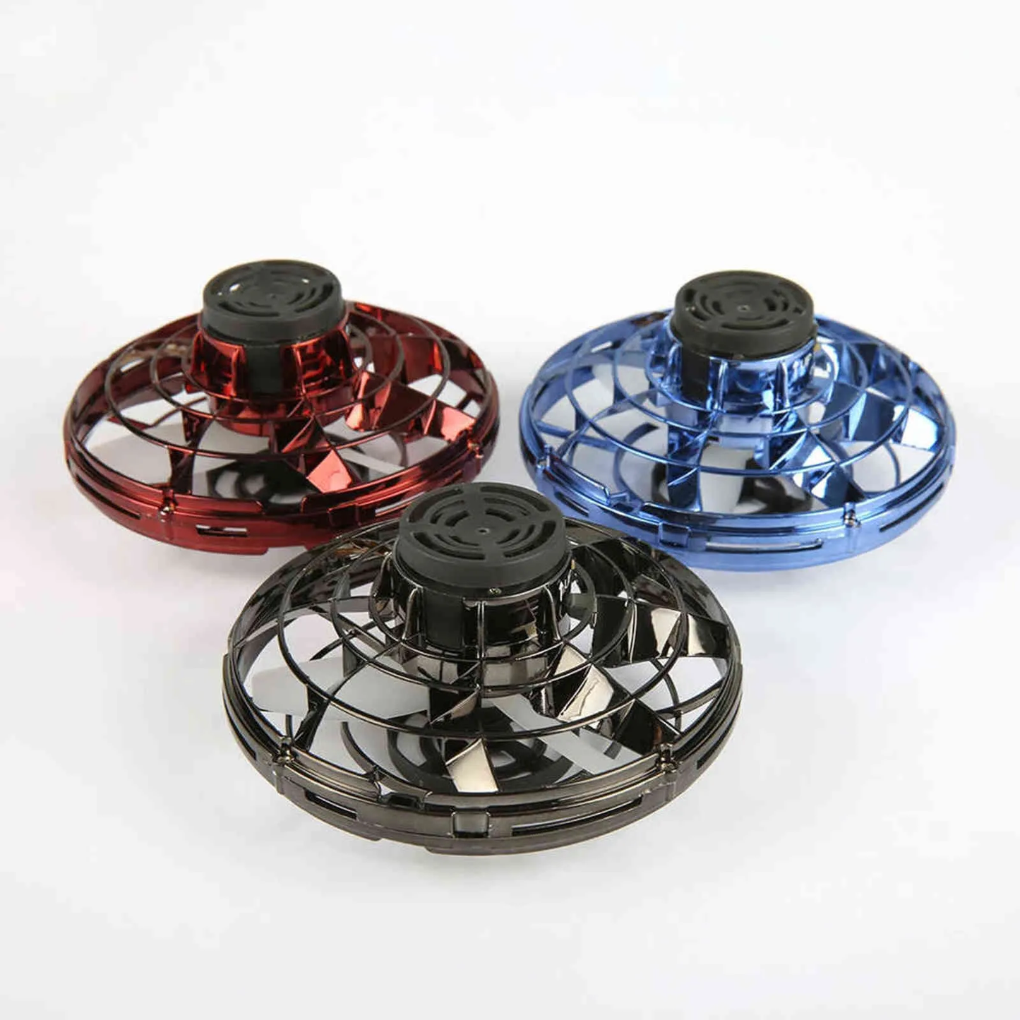 Mini Fingertip Gyro Drone - LED UFO Design with Interactive Spinning