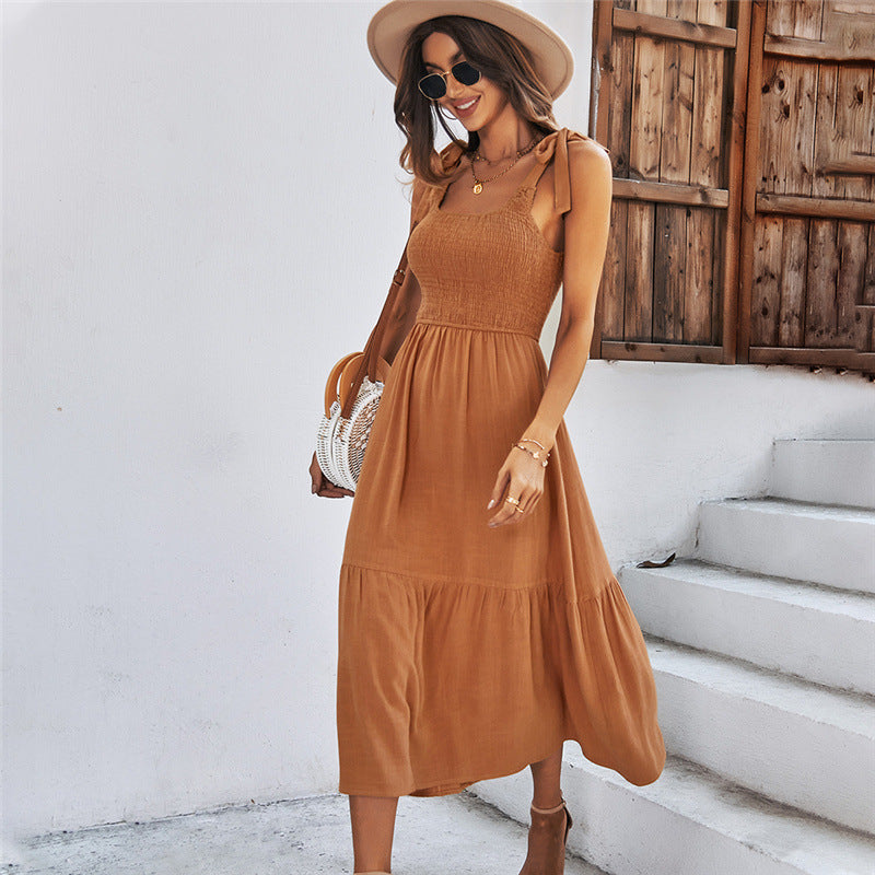 Boho style dress & Long flowy dress & Sleeveless flowy dress