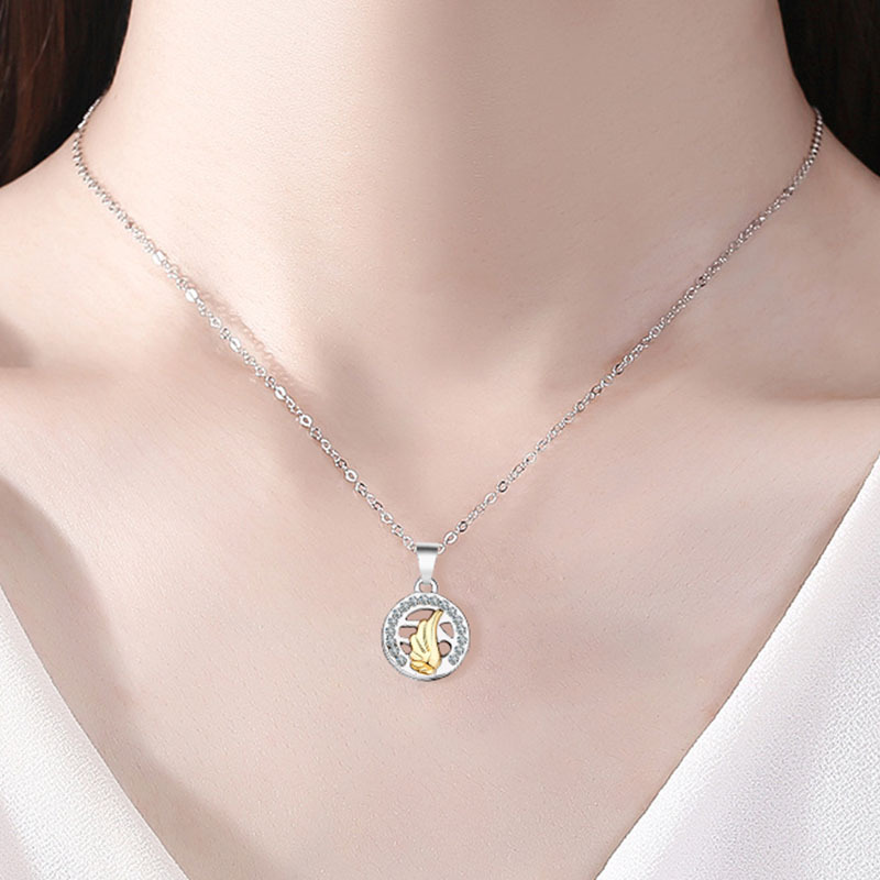 Sun and Moon Wing Magnet Necklace & Valentine's Day Necklace