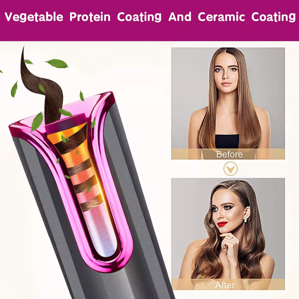 USB Rechargeable Automatic Hair Curler - Automatic Hair Curler