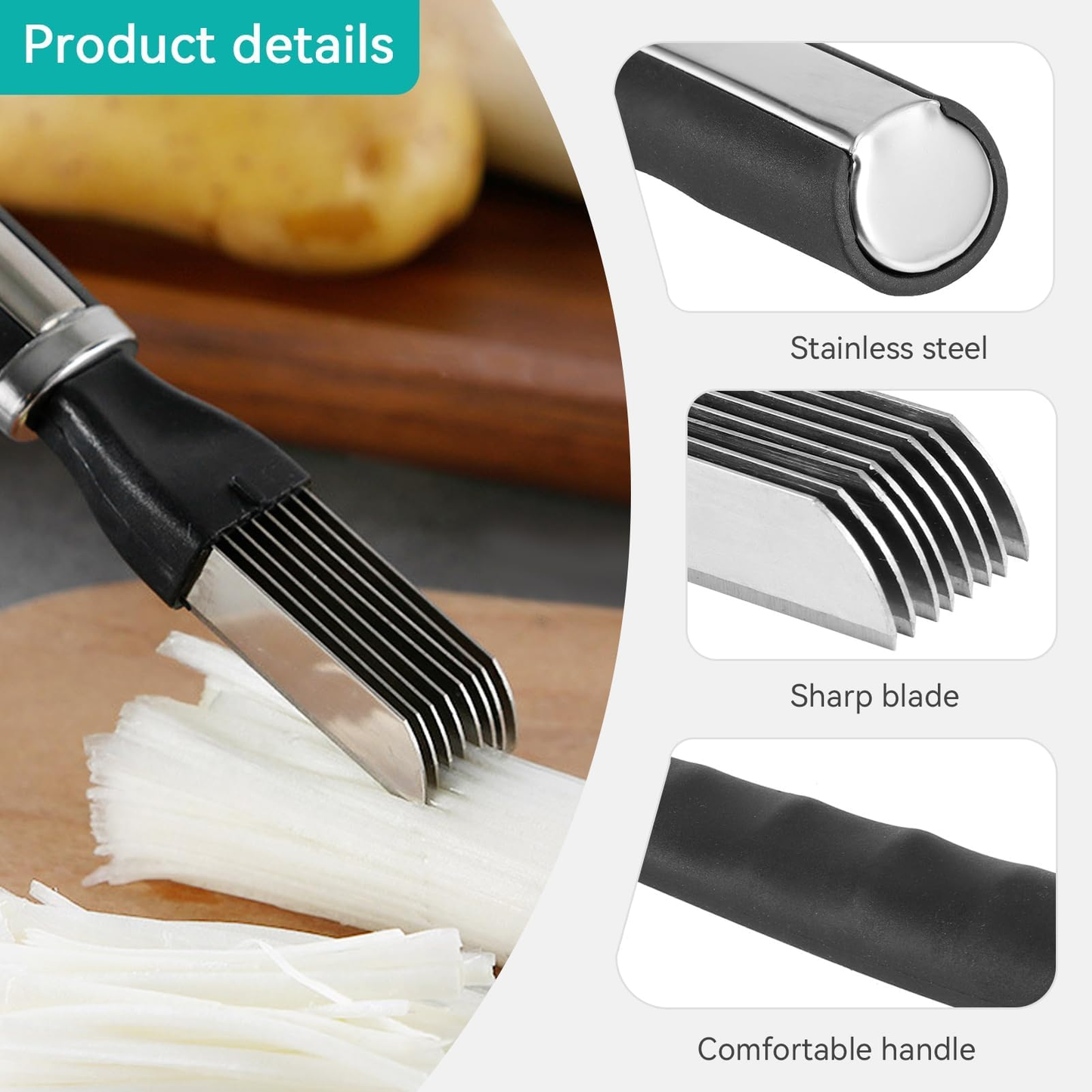 Multi-blade Vegetable Cutter, Green onion cutter, grated silk knife