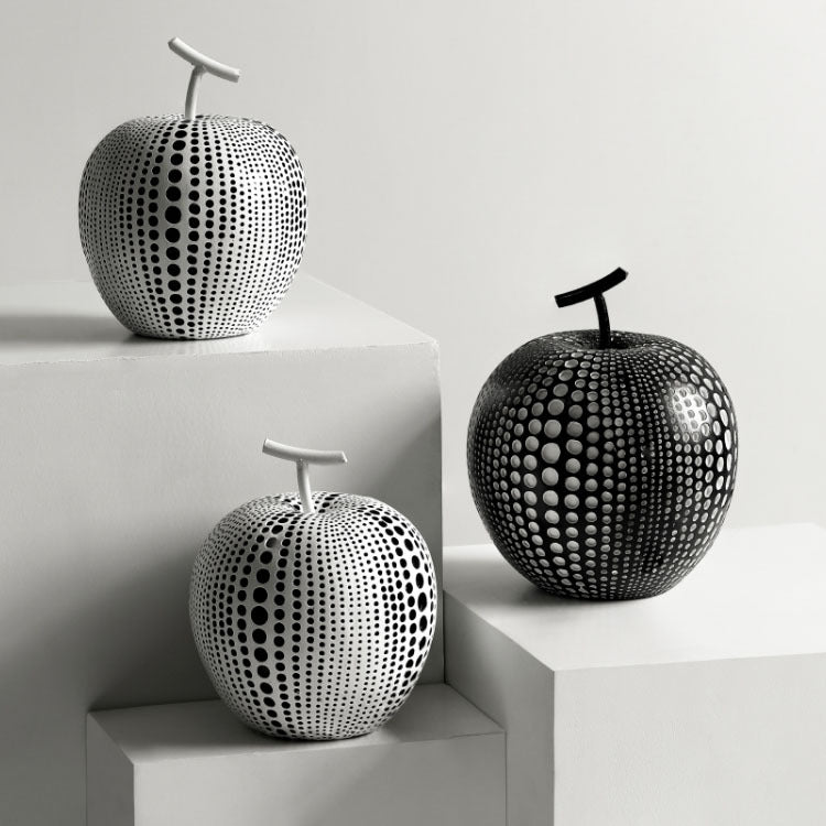 Modern design resin decorative object in apple shape with dot pattern