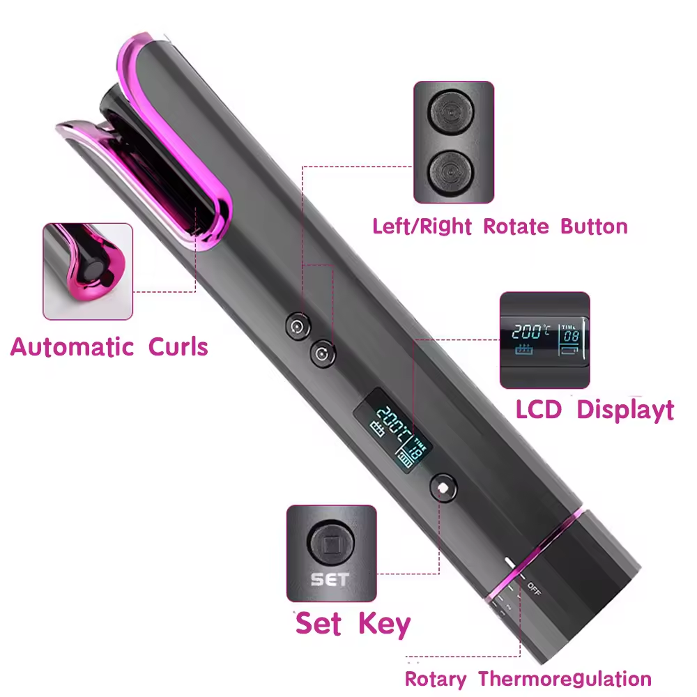 USB Rechargeable Automatic Hair Curler - Automatic Hair Curler