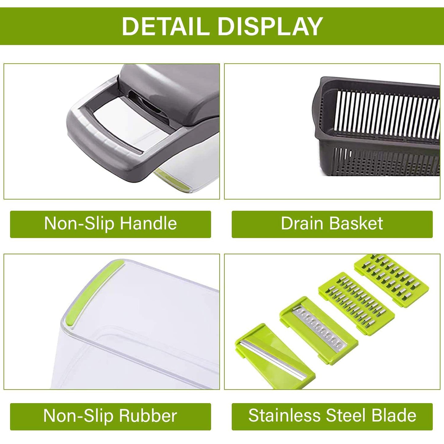 12 In 1 Manual Vegetable Chopper Food Slicer