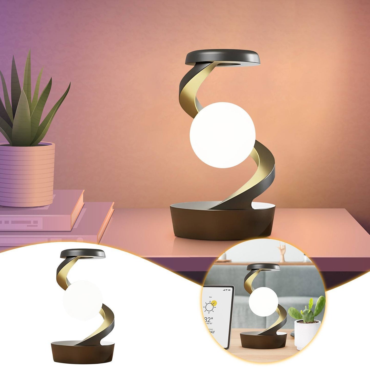 Rotating Moon Desk Lamp