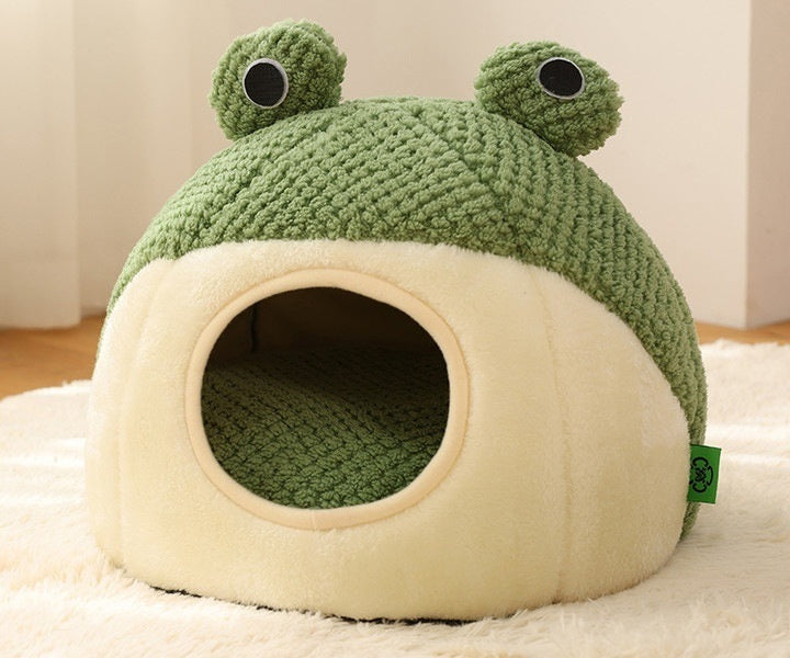 Green Frog Shaped Cat and Dog Nest, Pet Nest, Pet Kennel, Cat House