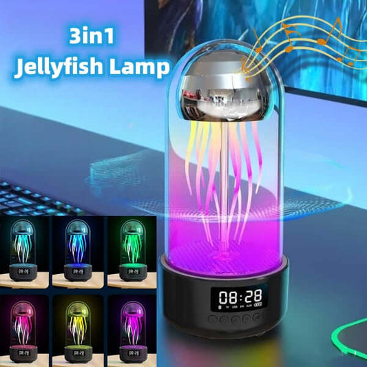 Luminous, portable, with clock and stereo breathing light for smart decoration