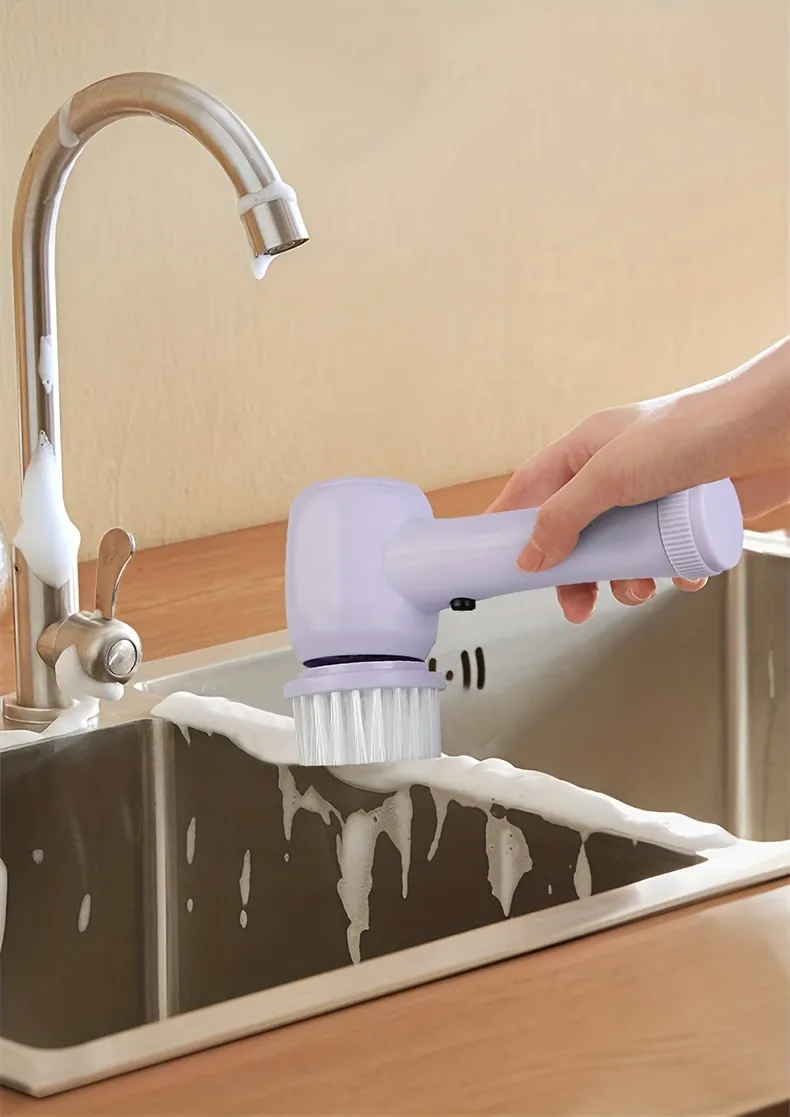 4-in-1 Electric Cleaning Brush, Rechargeable Cleaning Device