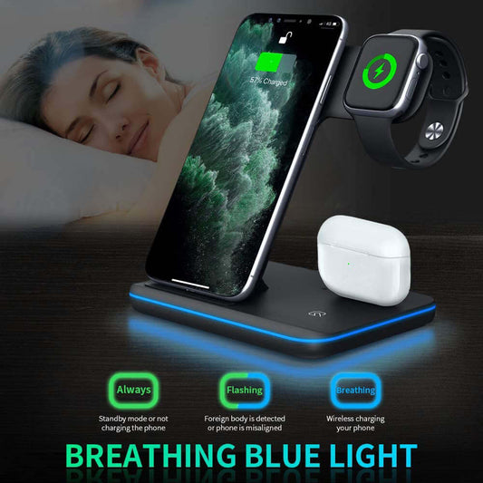 Compatible mobile phone, watch, and earphone wireless charger