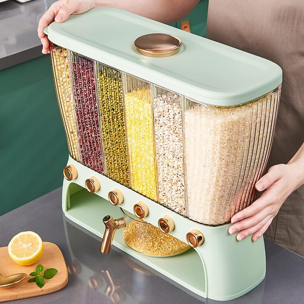 Dry Food Dispenser - Grain Storage Box - Rotating Grain Dispenser