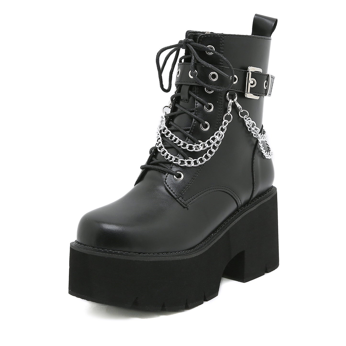 Women's Platform Ankle Boots & Women's Chain PU Leather Boots