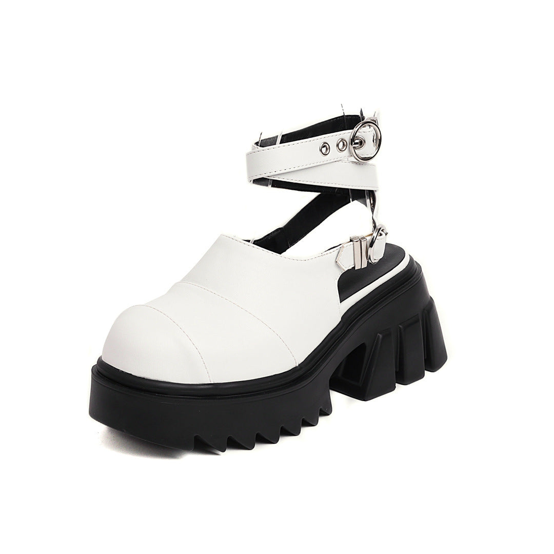 women's Chunky platform buckle shoes & Women Platform Sandelet