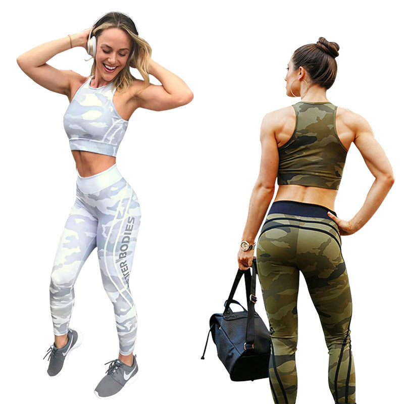 Women's WISH Yoga Hot Style Camouflage Print Leggings Women