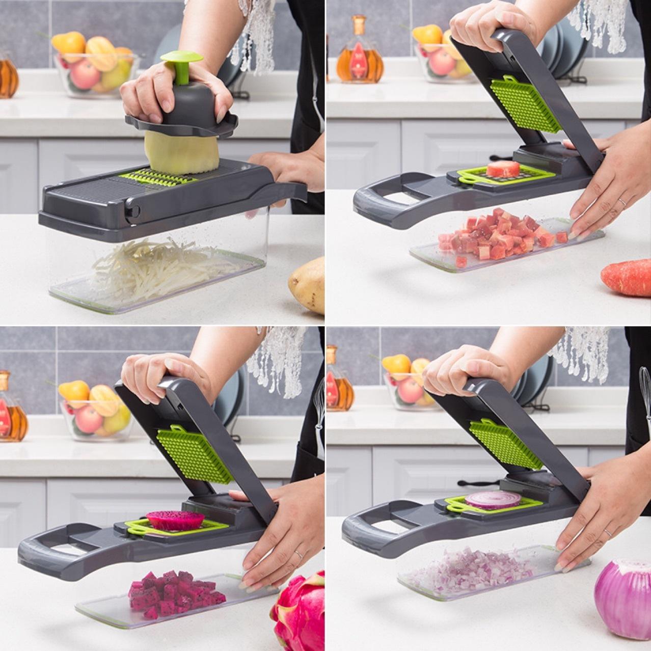 12 In 1 Manual Vegetable Chopper Food Slicer