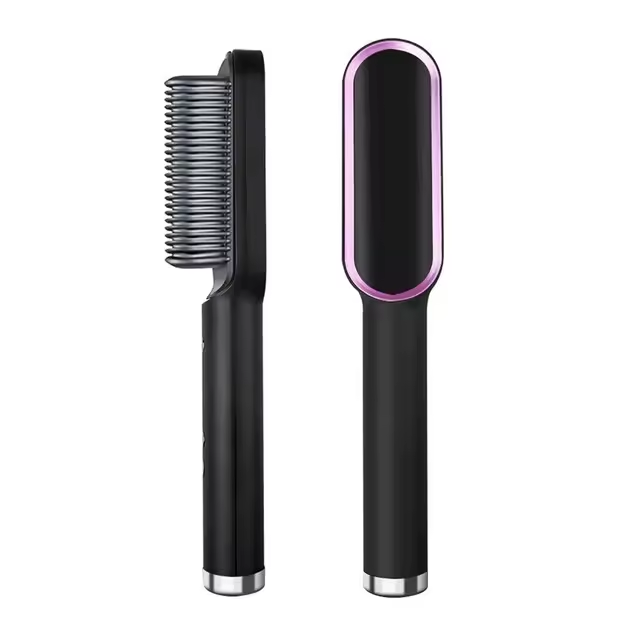 2-in-1 Hair Straightening Comb and Curling Iron - Straightening Comb