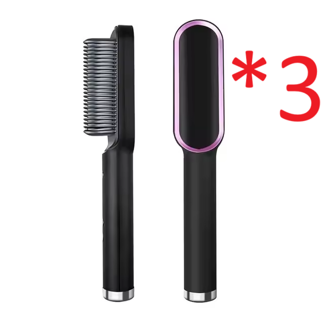 2-in-1 Hair Straightening Comb and Curling Iron - Straightening Comb