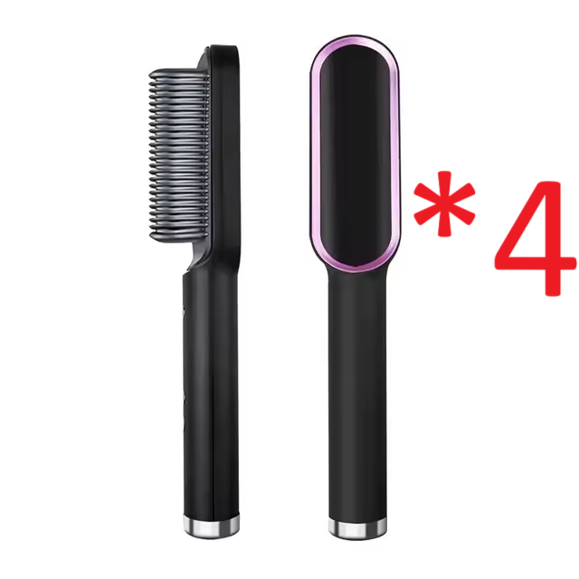 2-in-1 Hair Straightening Comb and Curling Iron - Straightening Comb