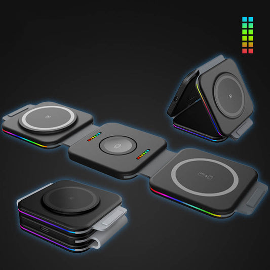 Compact design with magnetic absorption for efficient wireless charging