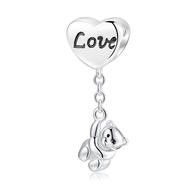 S925 Sterling Silver Heart Beaded Bracelet - DIY Valentine's Accessory