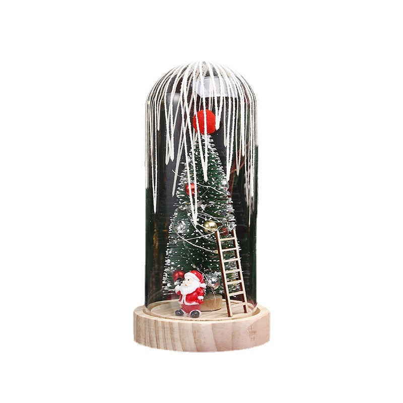 Christmas tree Lighted glass lampshade, Christmas home decoration